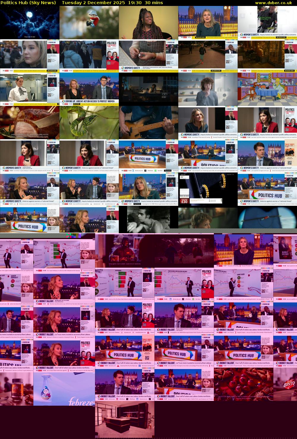 Politics Hub (Sky News) Tuesday 2 December 2025 19:30 - 20:00