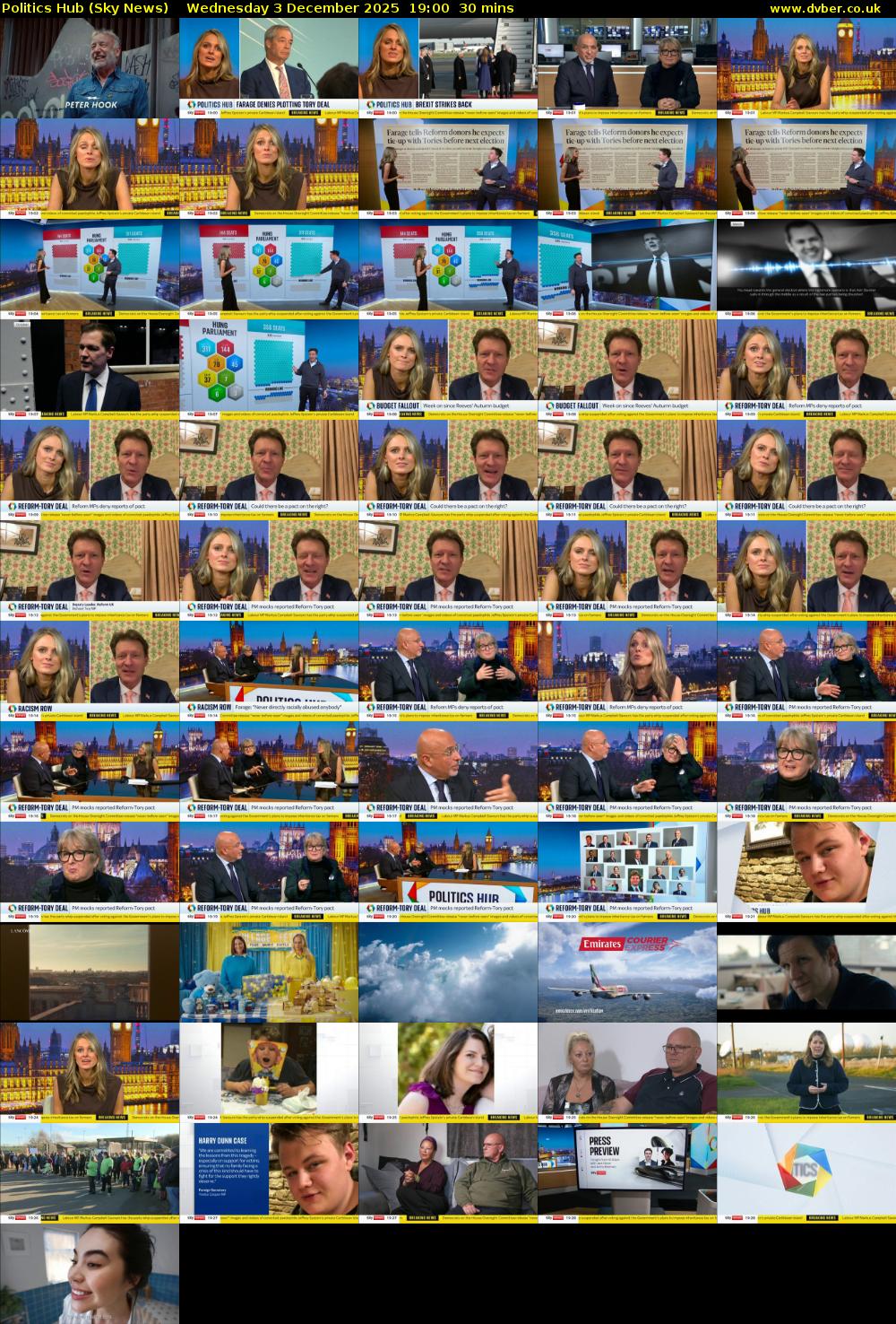 Politics Hub (Sky News) Wednesday 3 December 2025 19:00 - 19:30