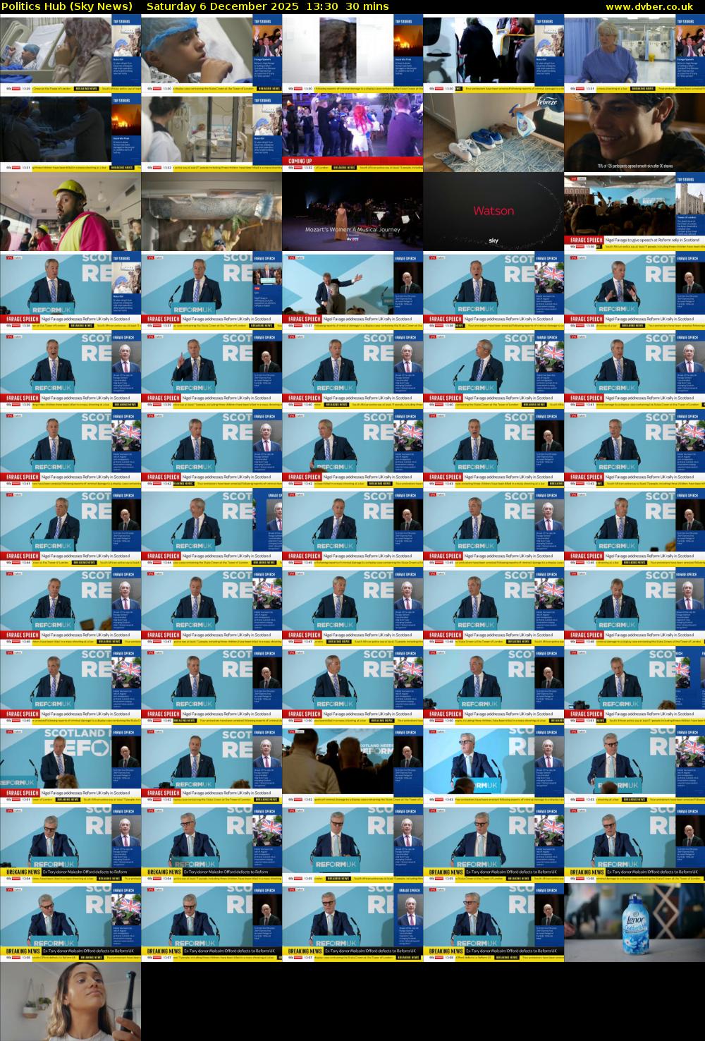 Politics Hub (Sky News) Saturday 6 December 2025 13:30 - 14:00
