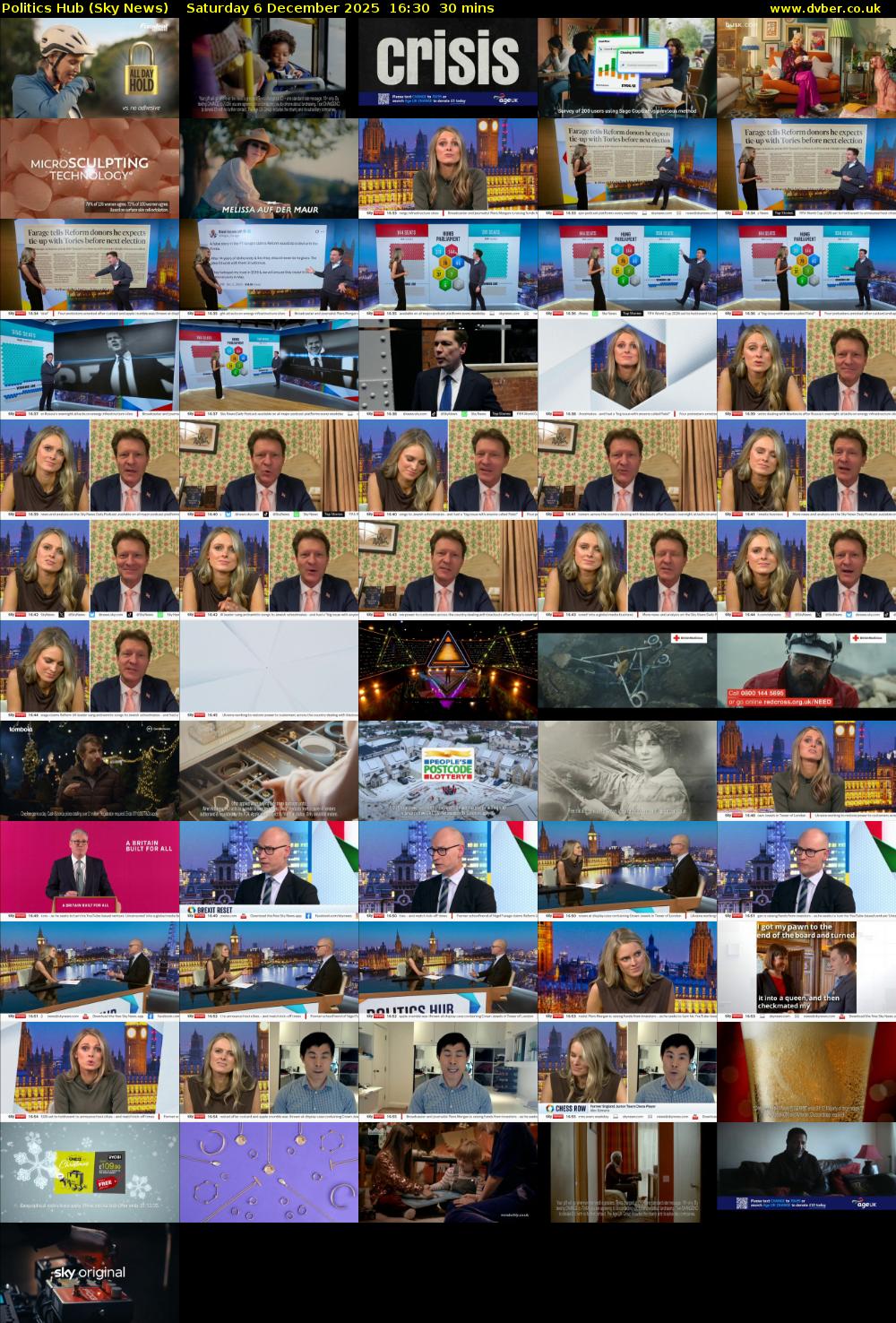 Politics Hub (Sky News) Saturday 6 December 2025 16:30 - 17:00
