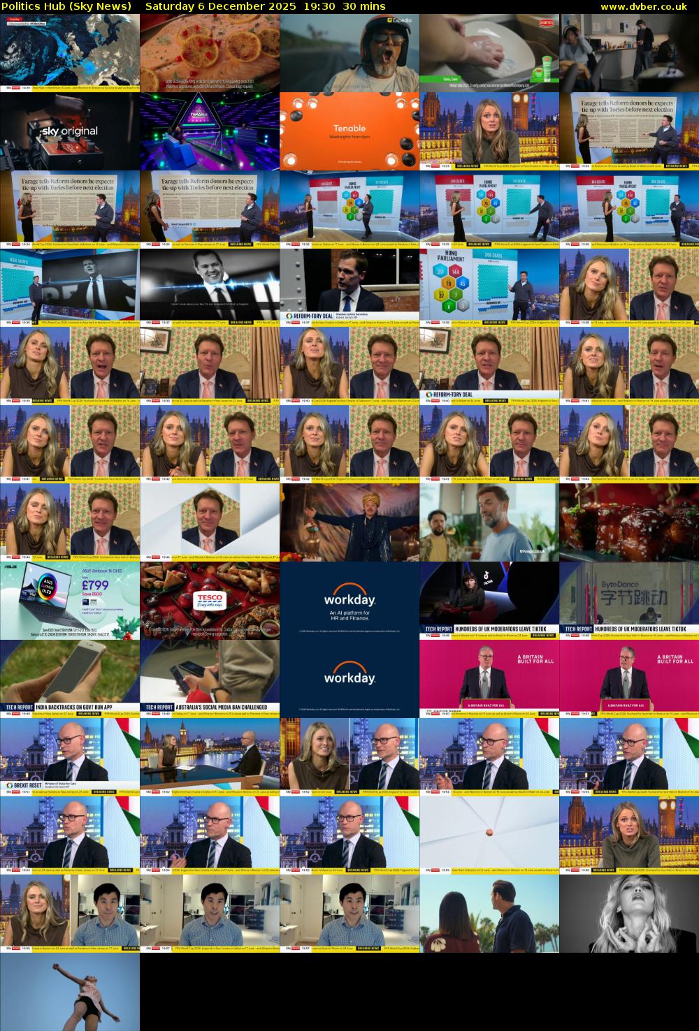 Politics Hub (Sky News) Saturday 6 December 2025 19:30 - 20:00