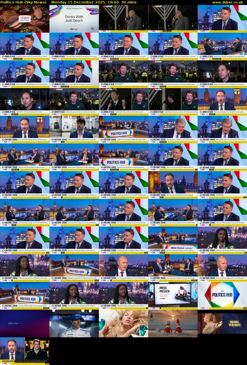 Politics Hub (Sky News) Monday 15 December 2025 19:00 - 19:30