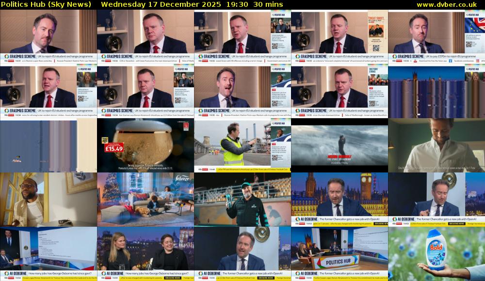 Politics Hub (Sky News) Wednesday 17 December 2025 19:30 - 20:00