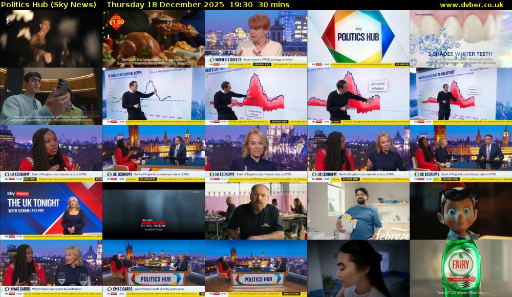 Politics Hub (Sky News) Thursday 18 December 2025 19:30 - 20:00
