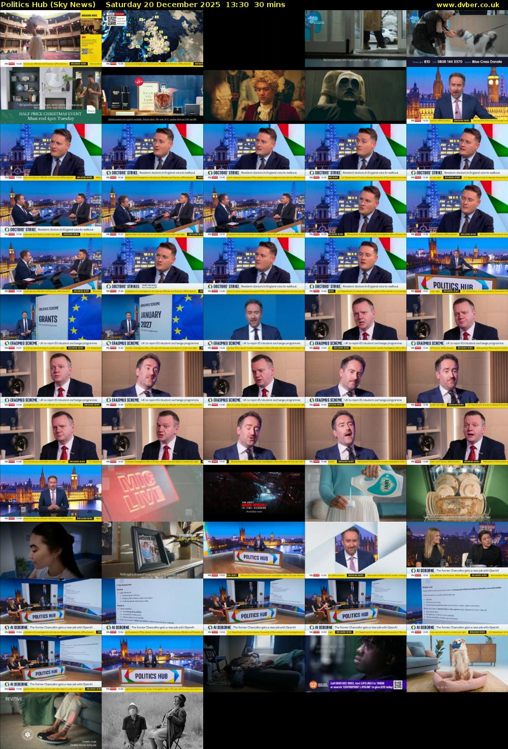 Politics Hub (Sky News) Saturday 20 December 2025 13:30 - 14:00
