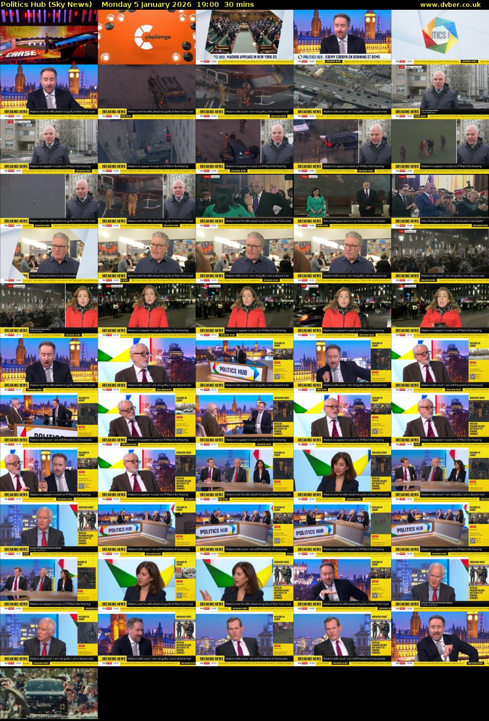 Politics Hub (Sky News) Monday 5 January 2026 19:00 - 19:30