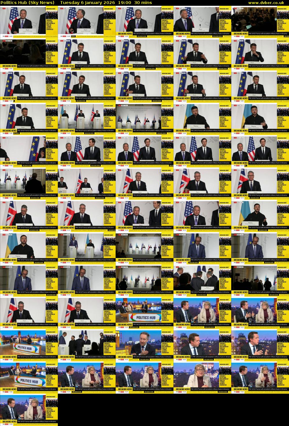 Politics Hub (Sky News) Tuesday 6 January 2026 19:00 - 19:30