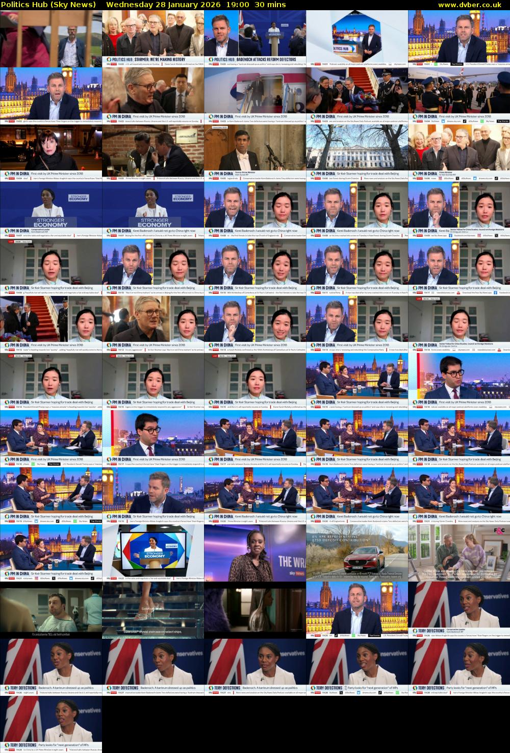Politics Hub (Sky News) Wednesday 28 January 2026 19:00 - 19:30