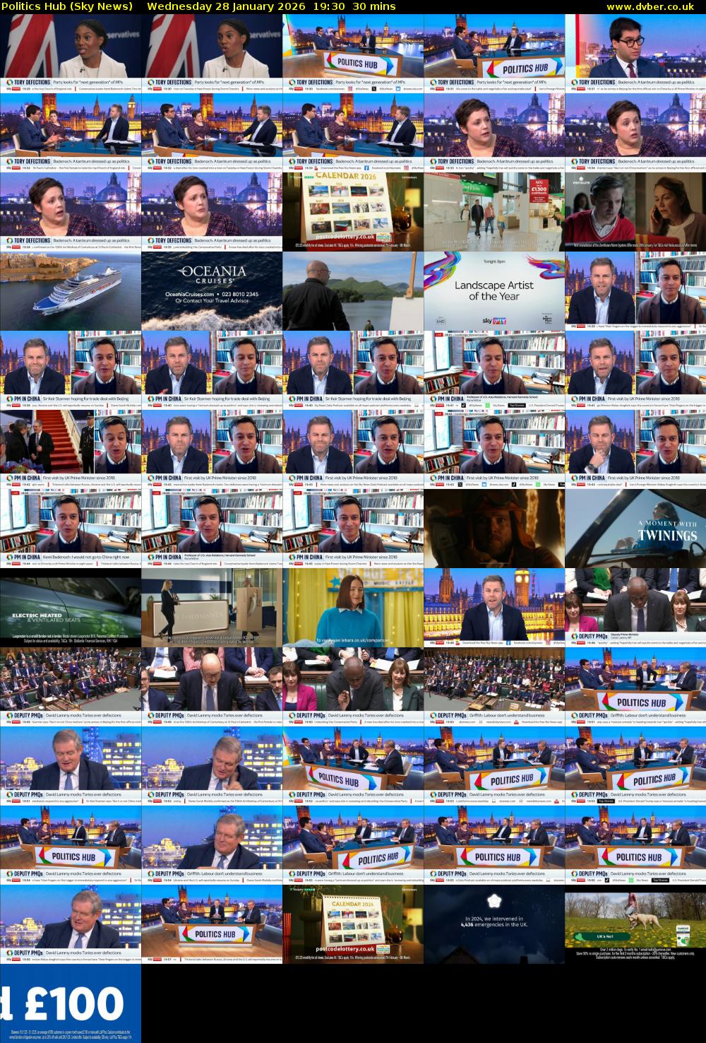 Politics Hub (Sky News) Wednesday 28 January 2026 19:30 - 20:00