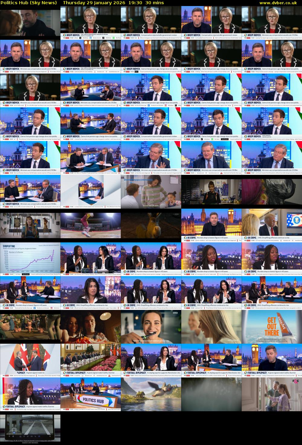 Politics Hub (Sky News) Thursday 29 January 2026 19:30 - 20:00