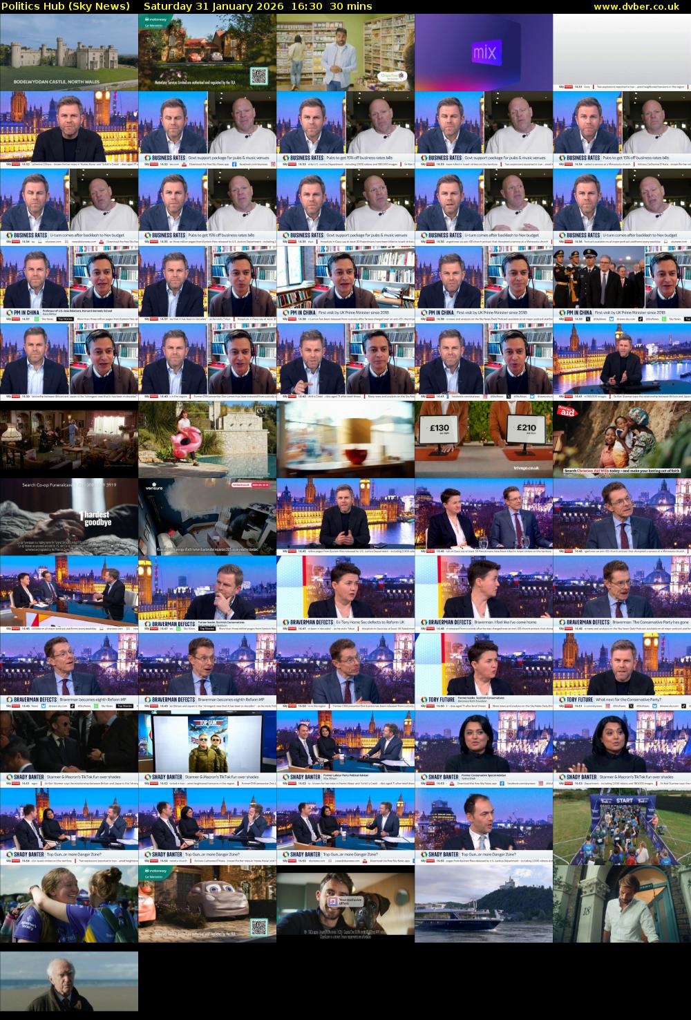 Politics Hub (Sky News) Saturday 31 January 2026 16:30 - 17:00