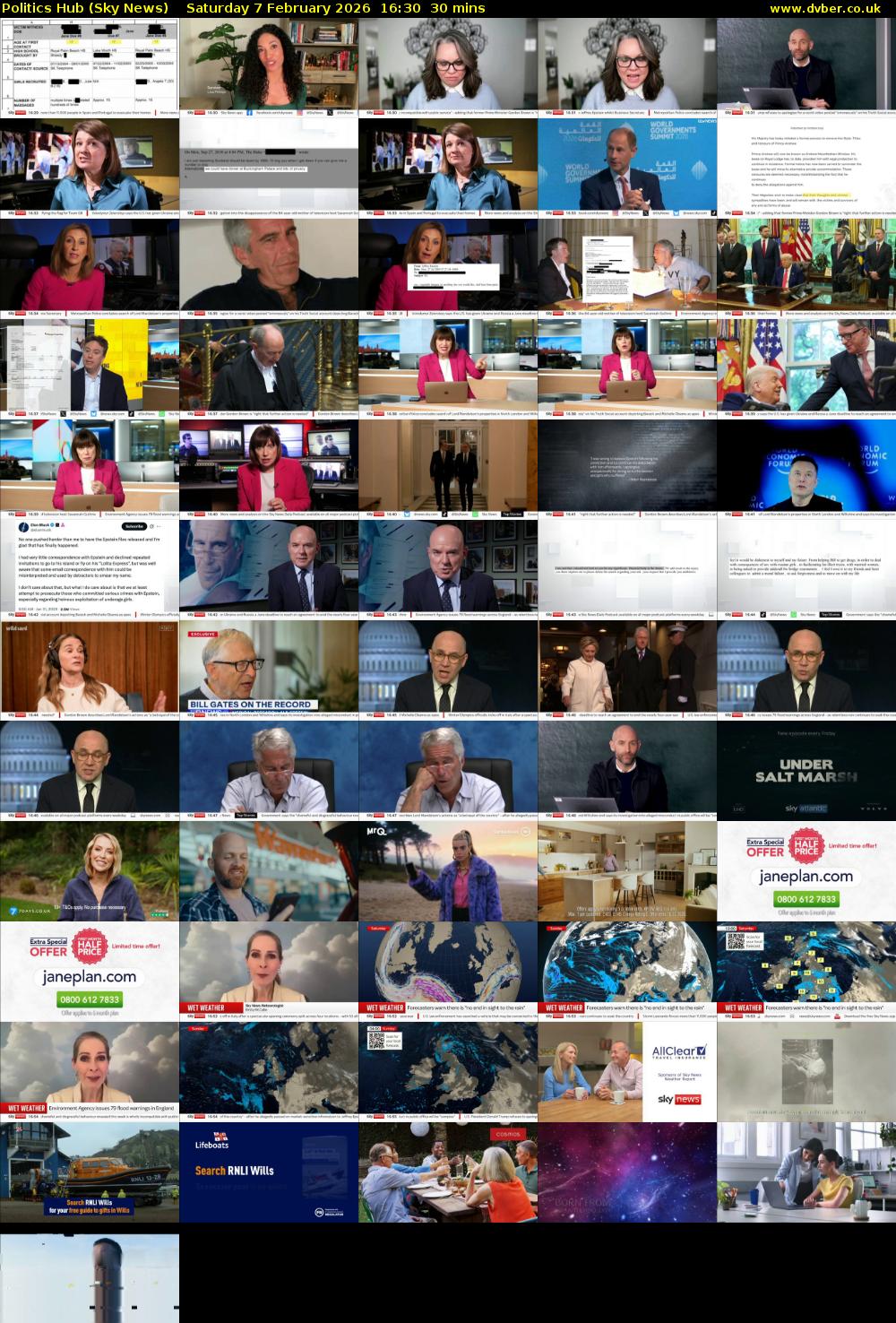 Politics Hub (Sky News) Saturday 7 February 2026 16:30 - 17:00