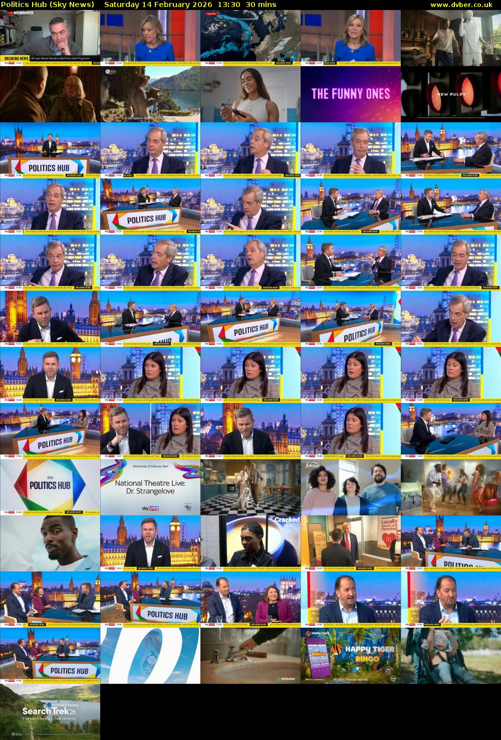 Politics Hub (Sky News) Saturday 14 February 2026 13:30 - 14:00
