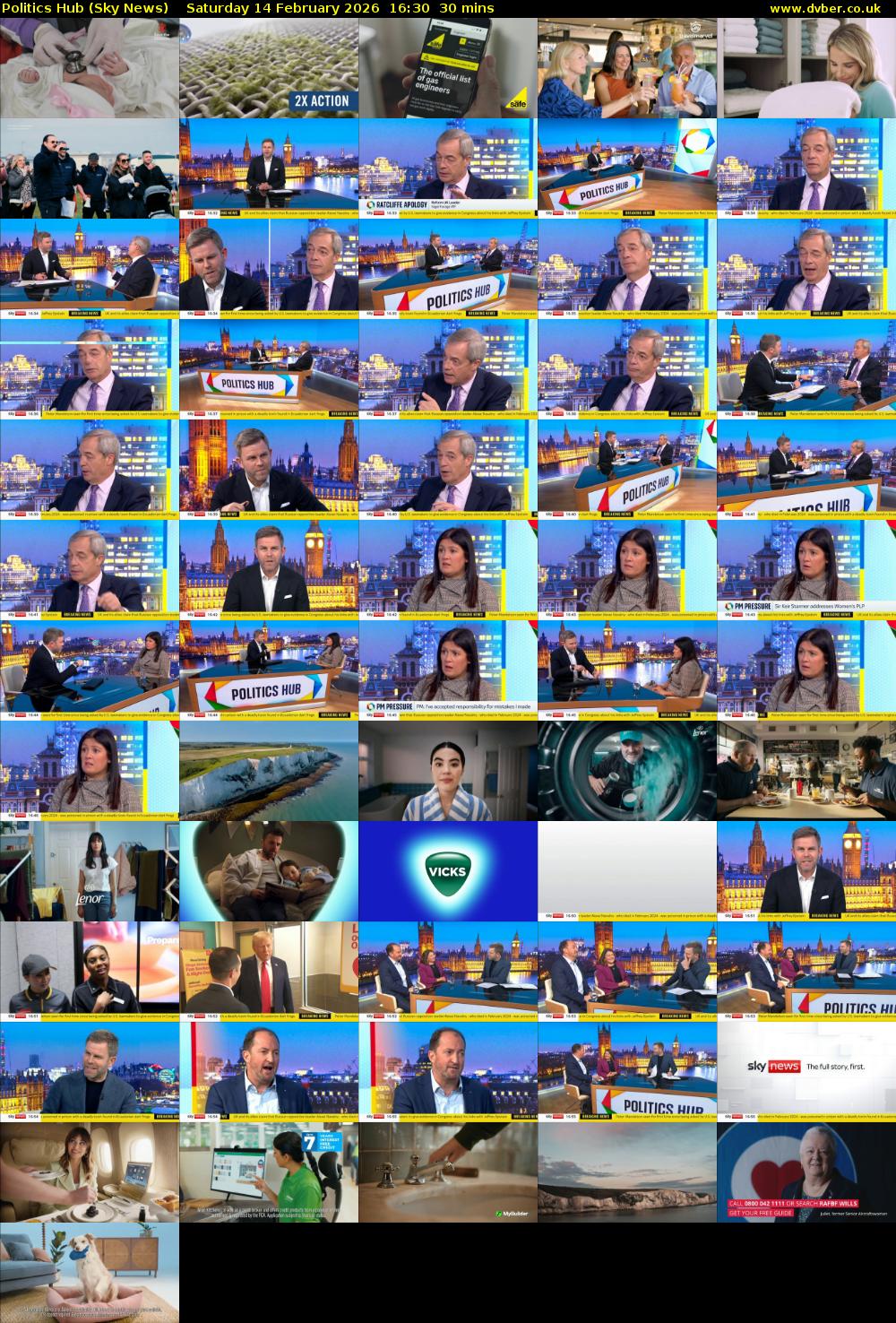 Politics Hub (Sky News) Saturday 14 February 2026 16:30 - 17:00