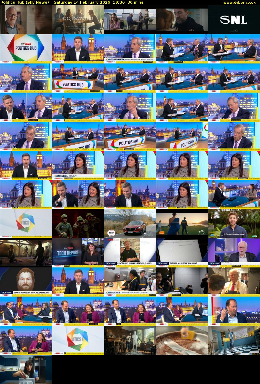 Politics Hub (Sky News) Saturday 14 February 2026 19:30 - 20:00