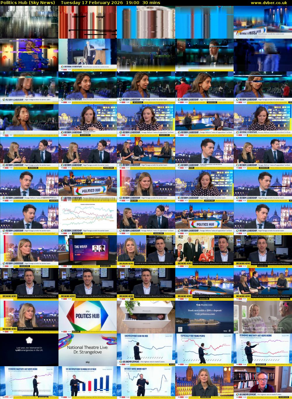 Politics Hub (Sky News) Tuesday 17 February 2026 19:00 - 19:30