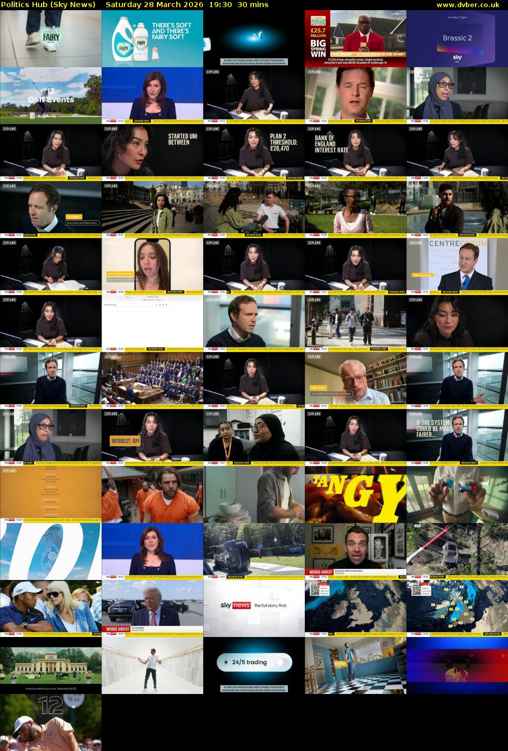 Politics Hub (Sky News) Saturday 28 March 2026 19:30 - 20:00
