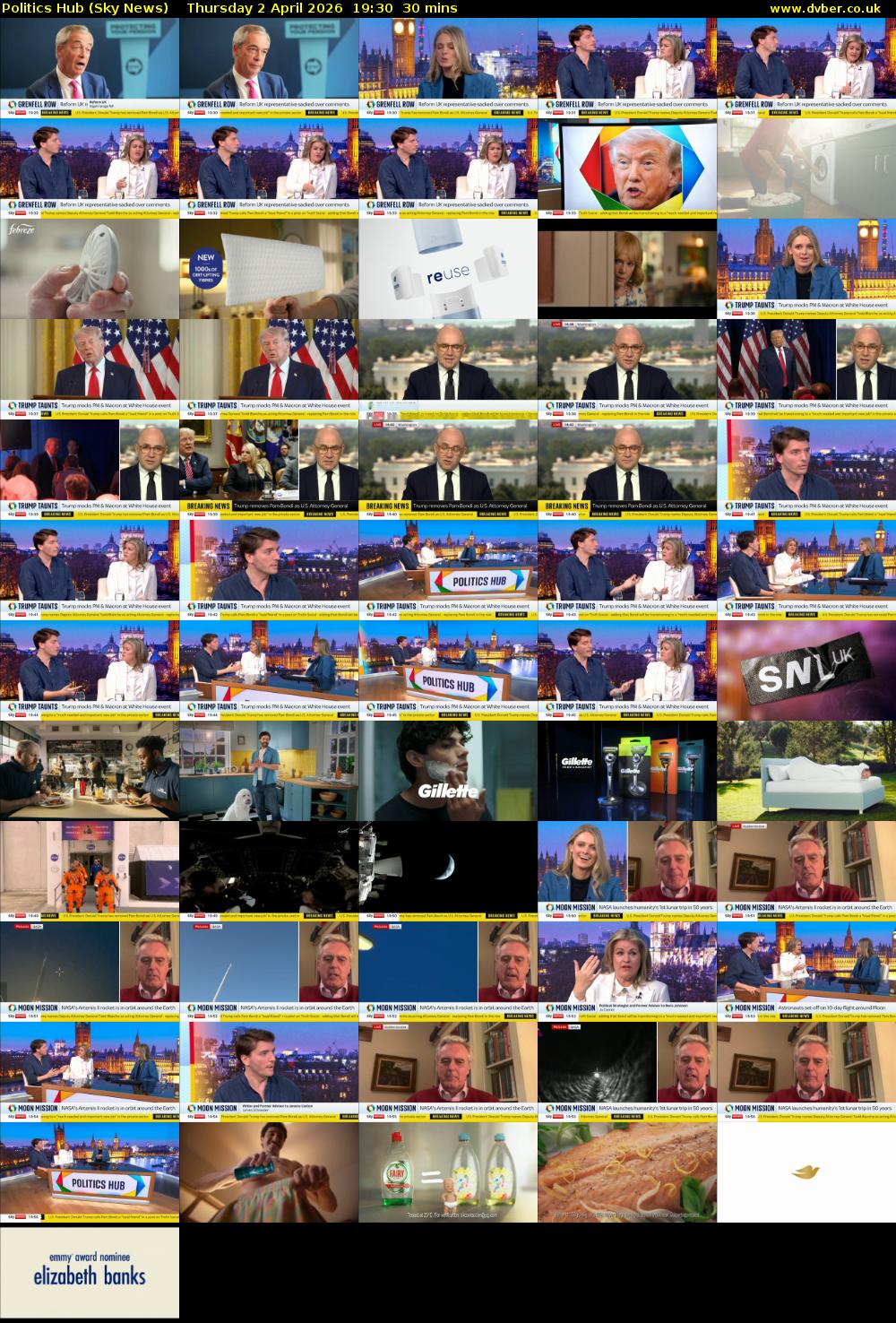 Politics Hub (Sky News) Thursday 2 April 2026 19:30 - 20:00