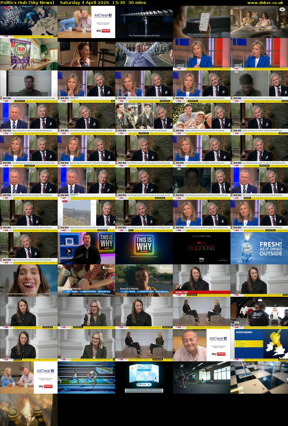 Politics Hub (Sky News) Saturday 4 April 2026 13:30 - 14:00