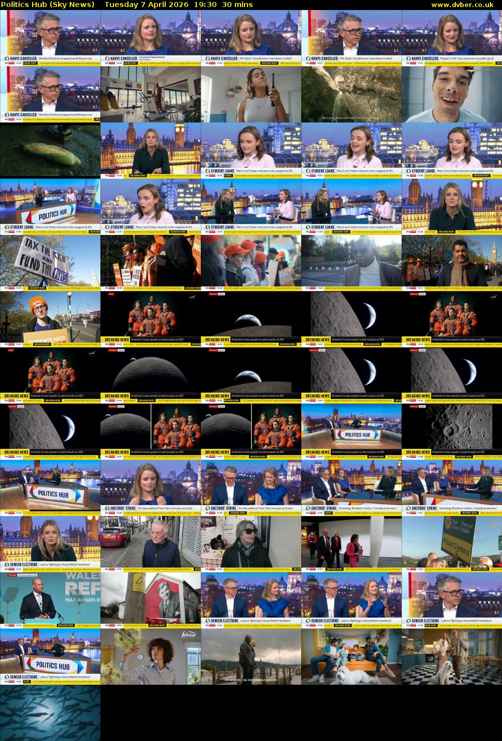 Politics Hub (Sky News) Tuesday 7 April 2026 19:30 - 20:00