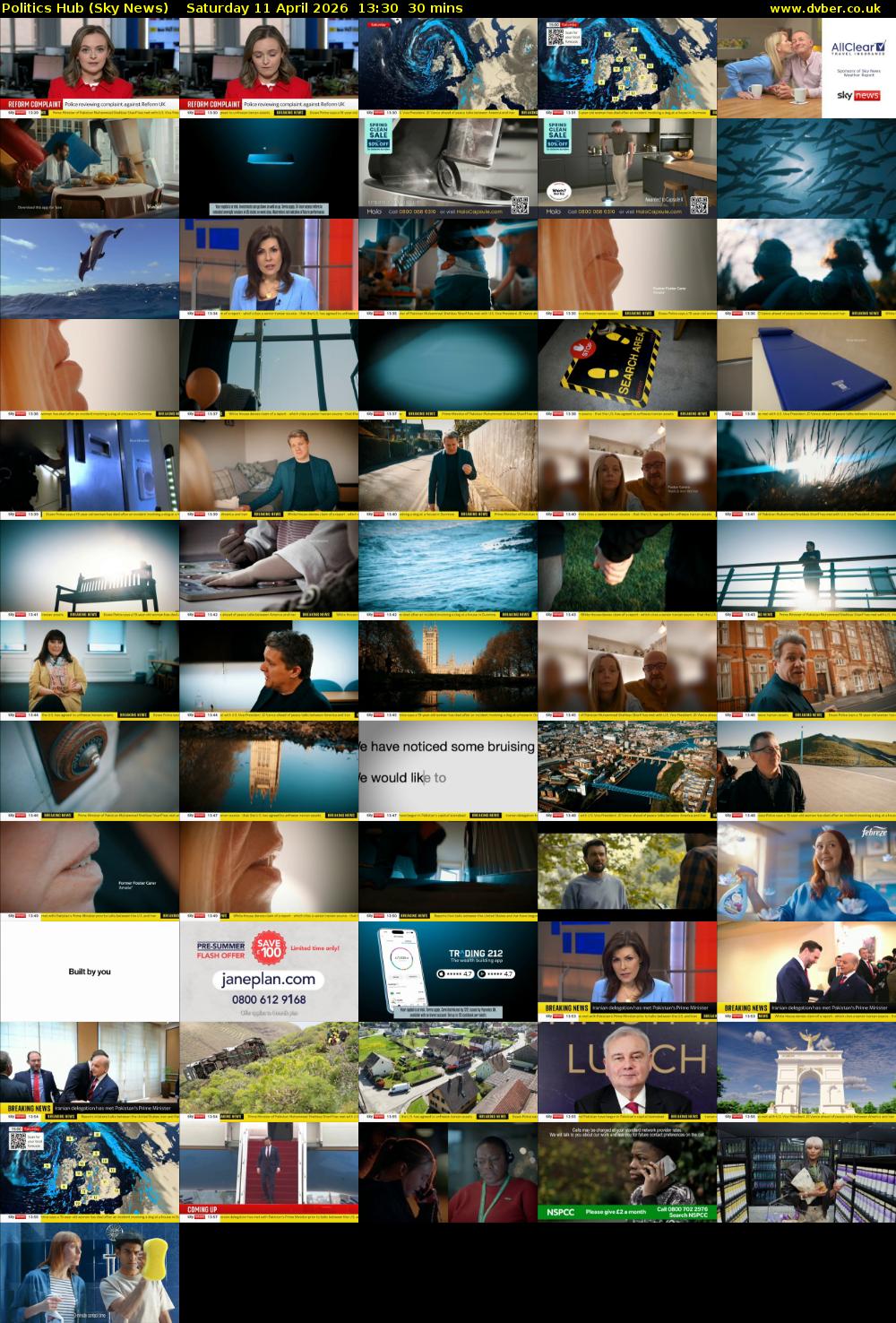Politics Hub (Sky News) Saturday 11 April 2026 13:30 - 14:00