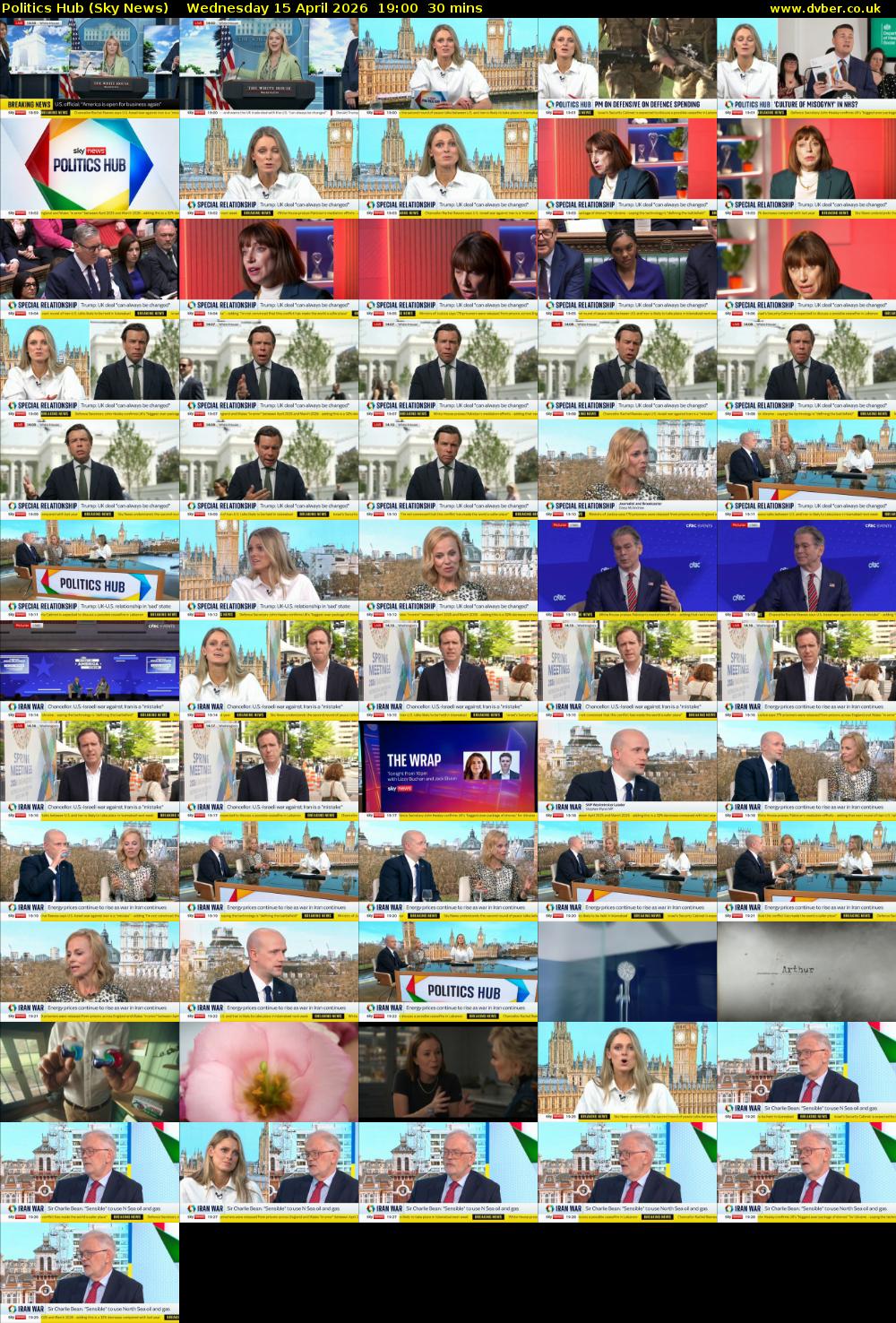 Politics Hub (Sky News) Wednesday 15 April 2026 19:00 - 19:30