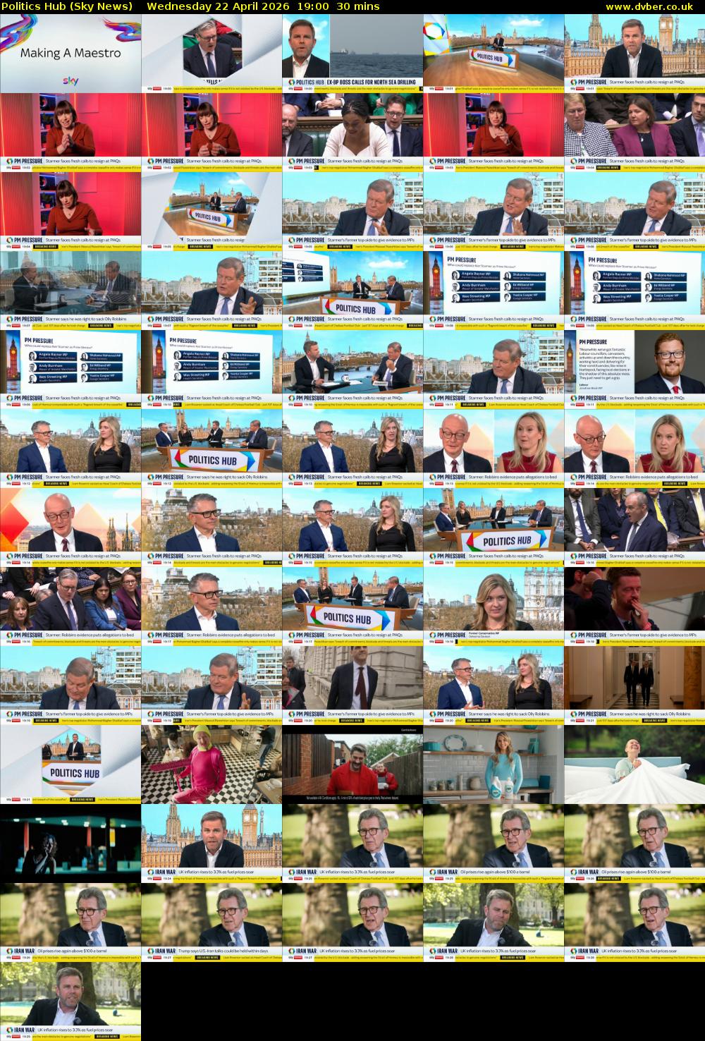 Politics Hub (Sky News) Wednesday 22 April 2026 19:00 - 19:30