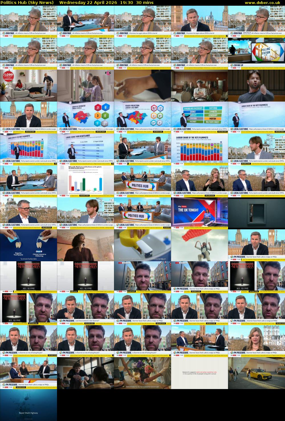 Politics Hub (Sky News) Wednesday 22 April 2026 19:30 - 20:00
