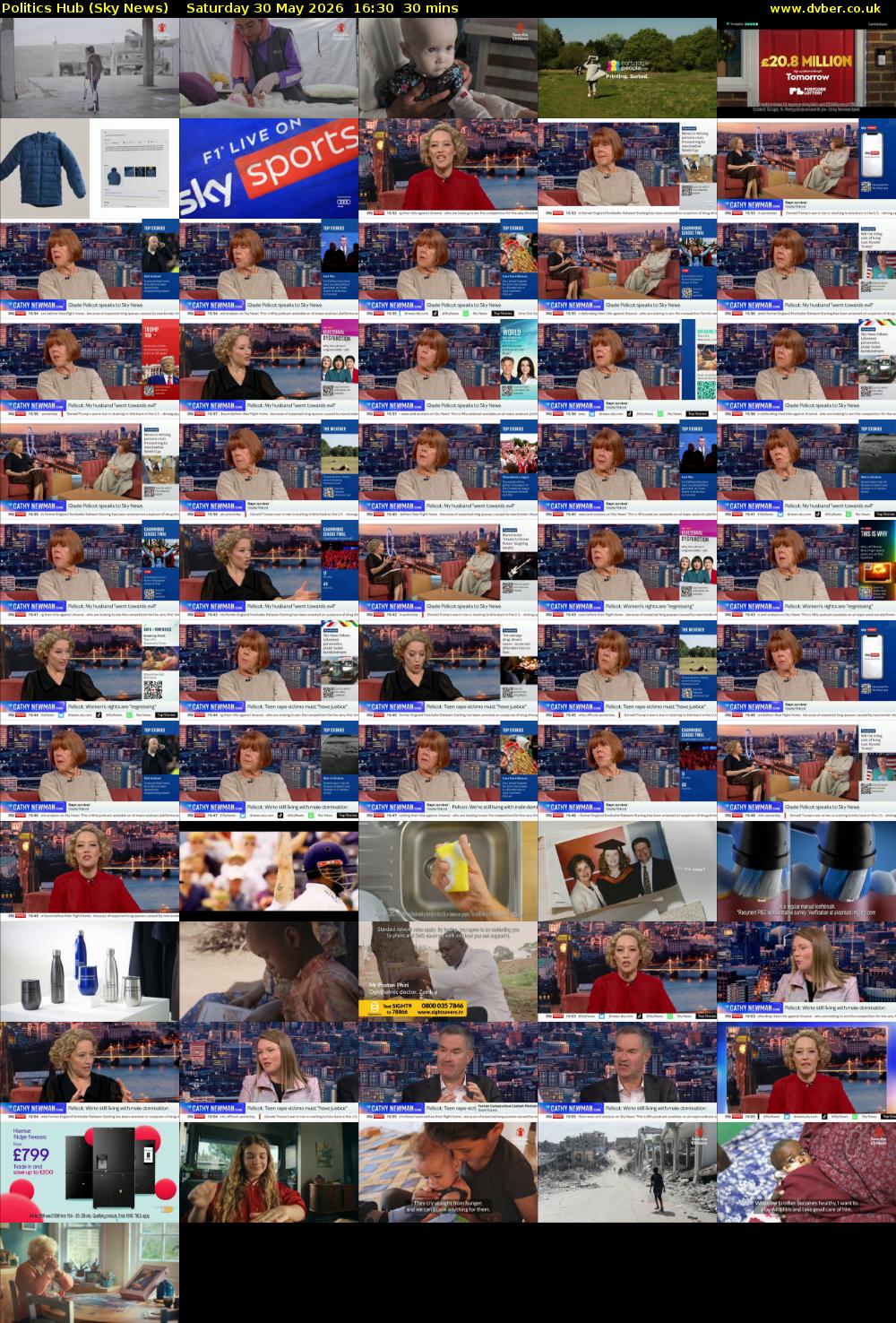 Politics Hub (Sky News) Saturday 30 May 2026 16:30 - 17:00