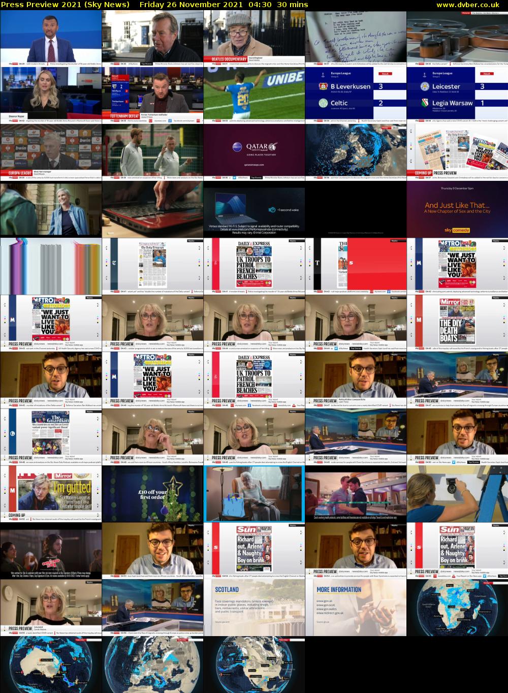 Press Preview 2021 (Sky News) Friday 26 November 2021 04:30 - 05:00
