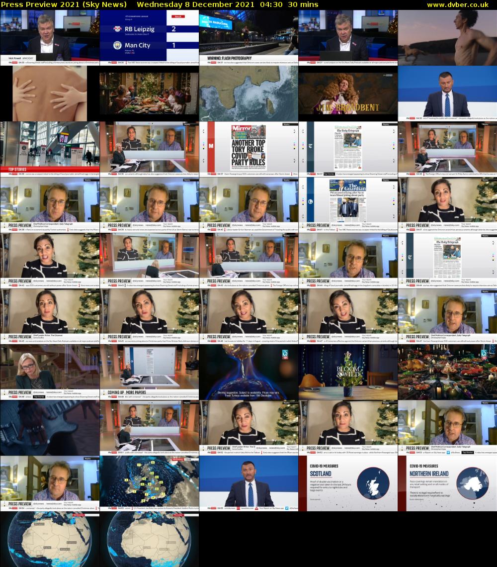 Press Preview 2021 (Sky News) Wednesday 8 December 2021 04:30 - 05:00