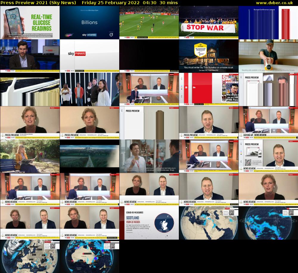 Press Preview 2021 (Sky News) Friday 25 February 2022 04:30 - 05:00
