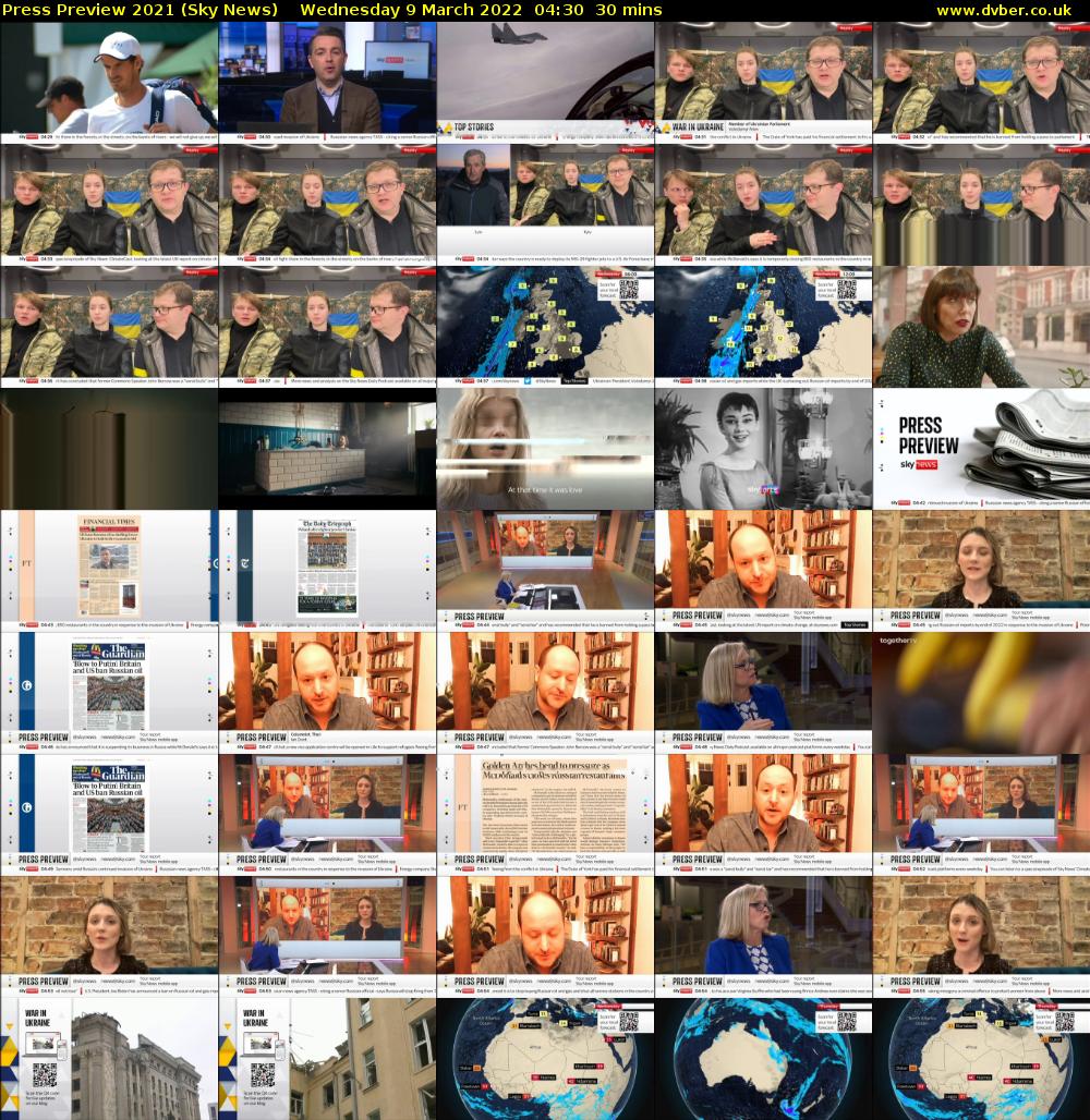 Press Preview 2021 (Sky News) Wednesday 9 March 2022 04:30 - 05:00