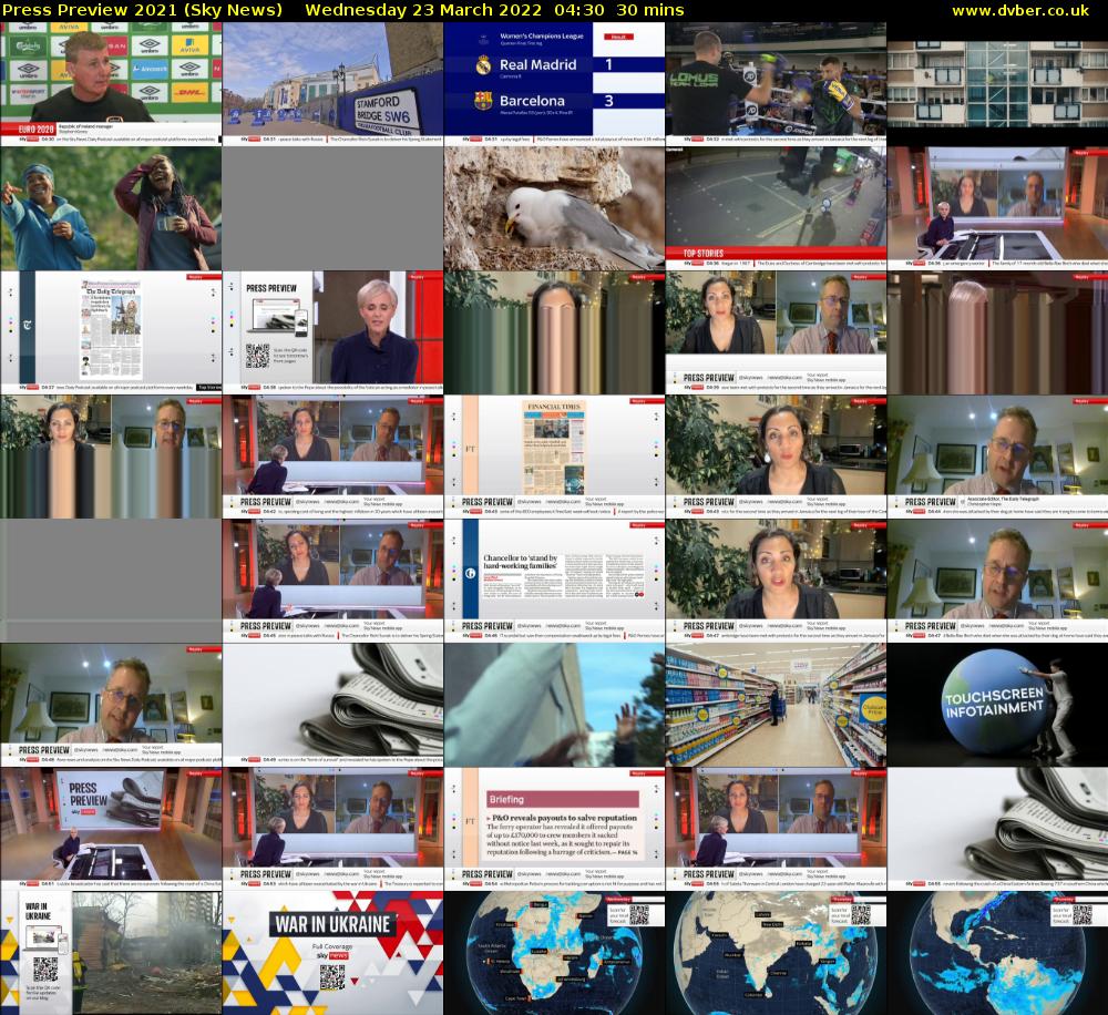Press Preview 2021 (Sky News) Wednesday 23 March 2022 04:30 - 05:00