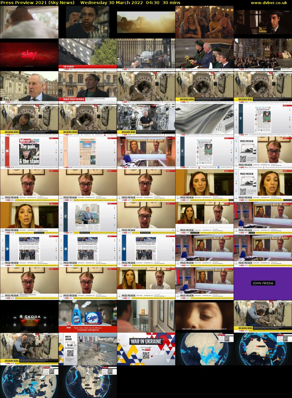 Press Preview 2021 (Sky News) Wednesday 30 March 2022 04:30 - 05:00