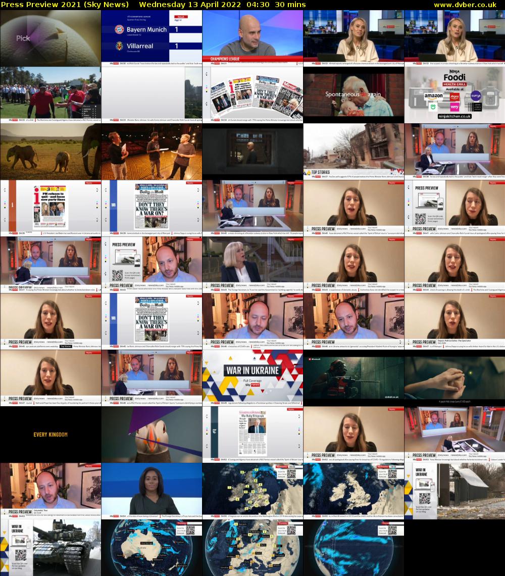 Press Preview 2021 (Sky News) Wednesday 13 April 2022 04:30 - 05:00
