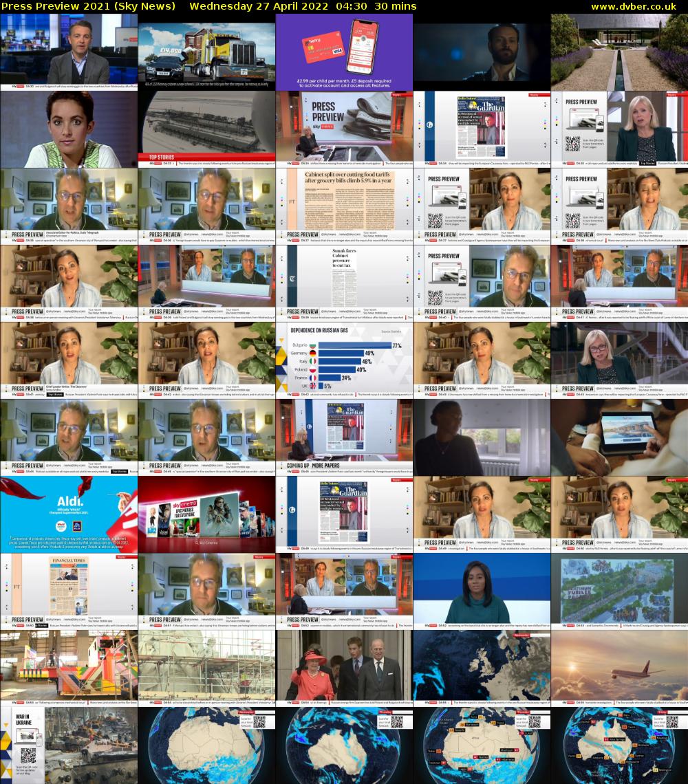 Press Preview 2021 (Sky News) Wednesday 27 April 2022 04:30 - 05:00