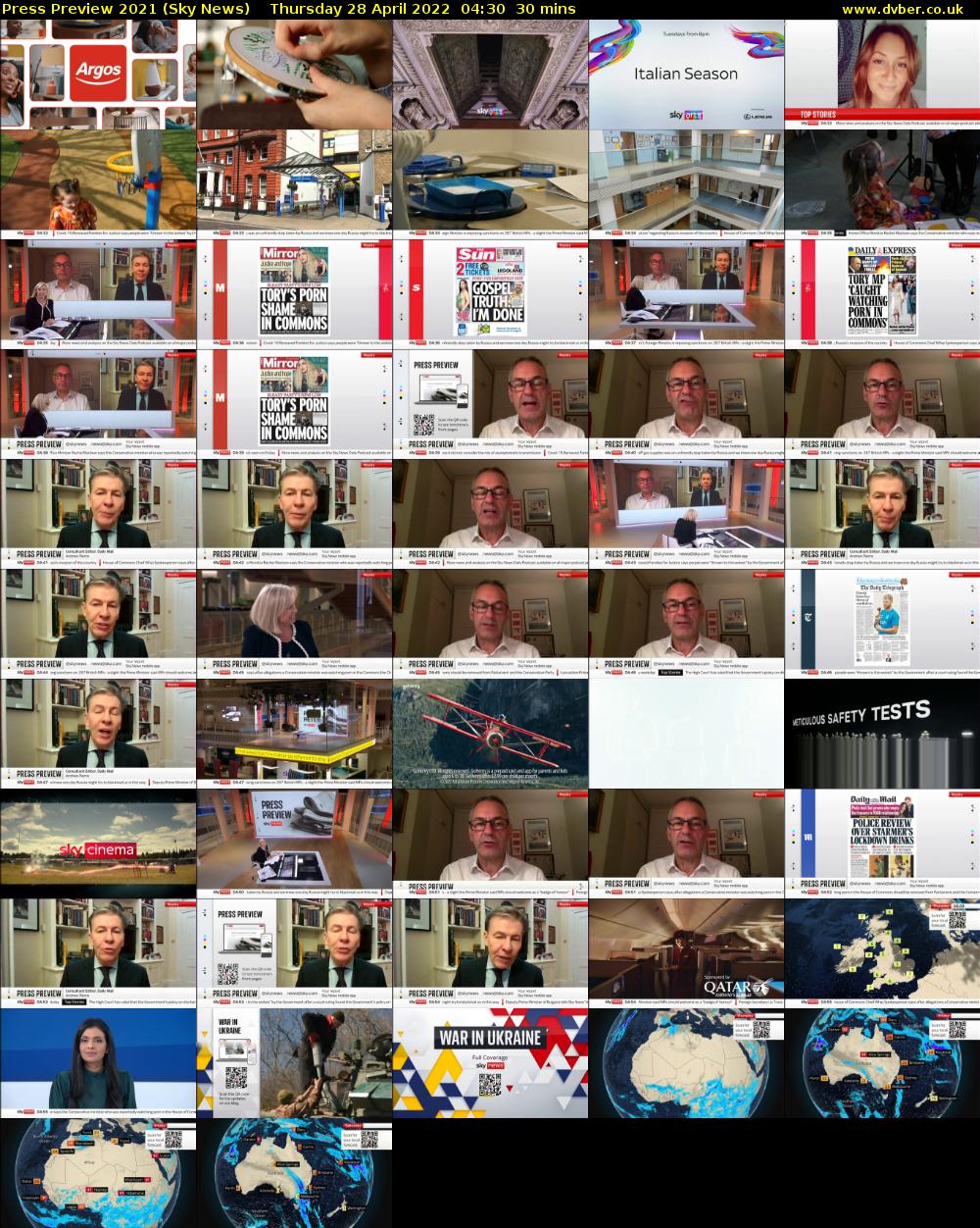 Press Preview 2021 (Sky News) Thursday 28 April 2022 04:30 - 05:00
