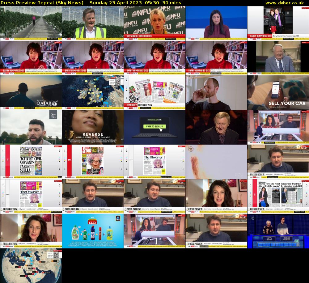 Press Preview Repeat (Sky News) Sunday 23 April 2023 05:30 - 06:00