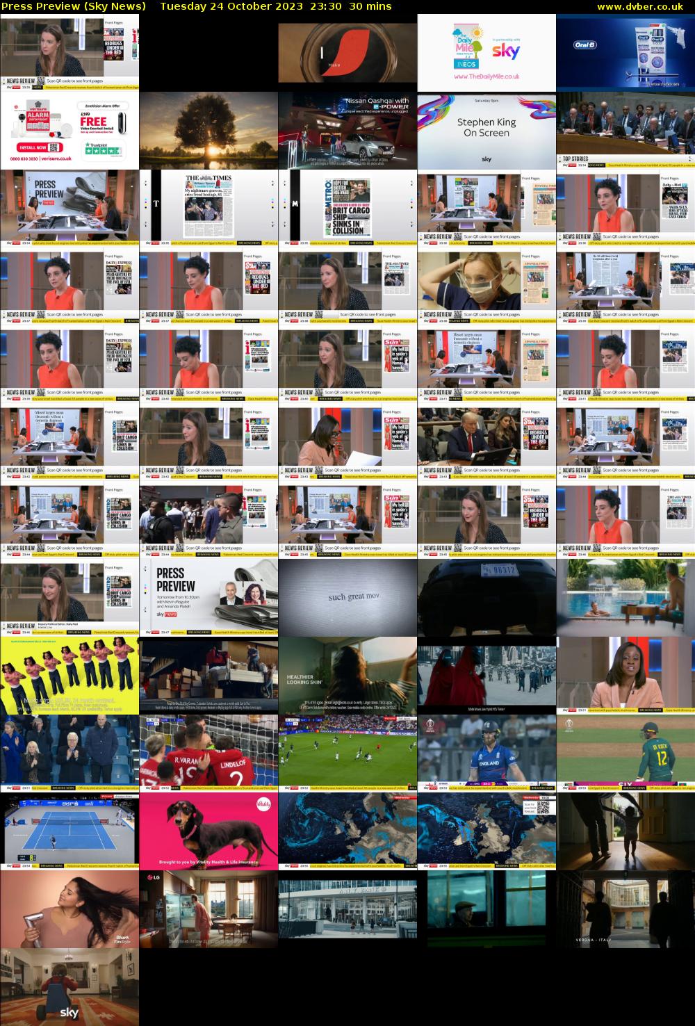 Press Preview (Sky News) Tuesday 24 October 2023 23:30 - 00:00