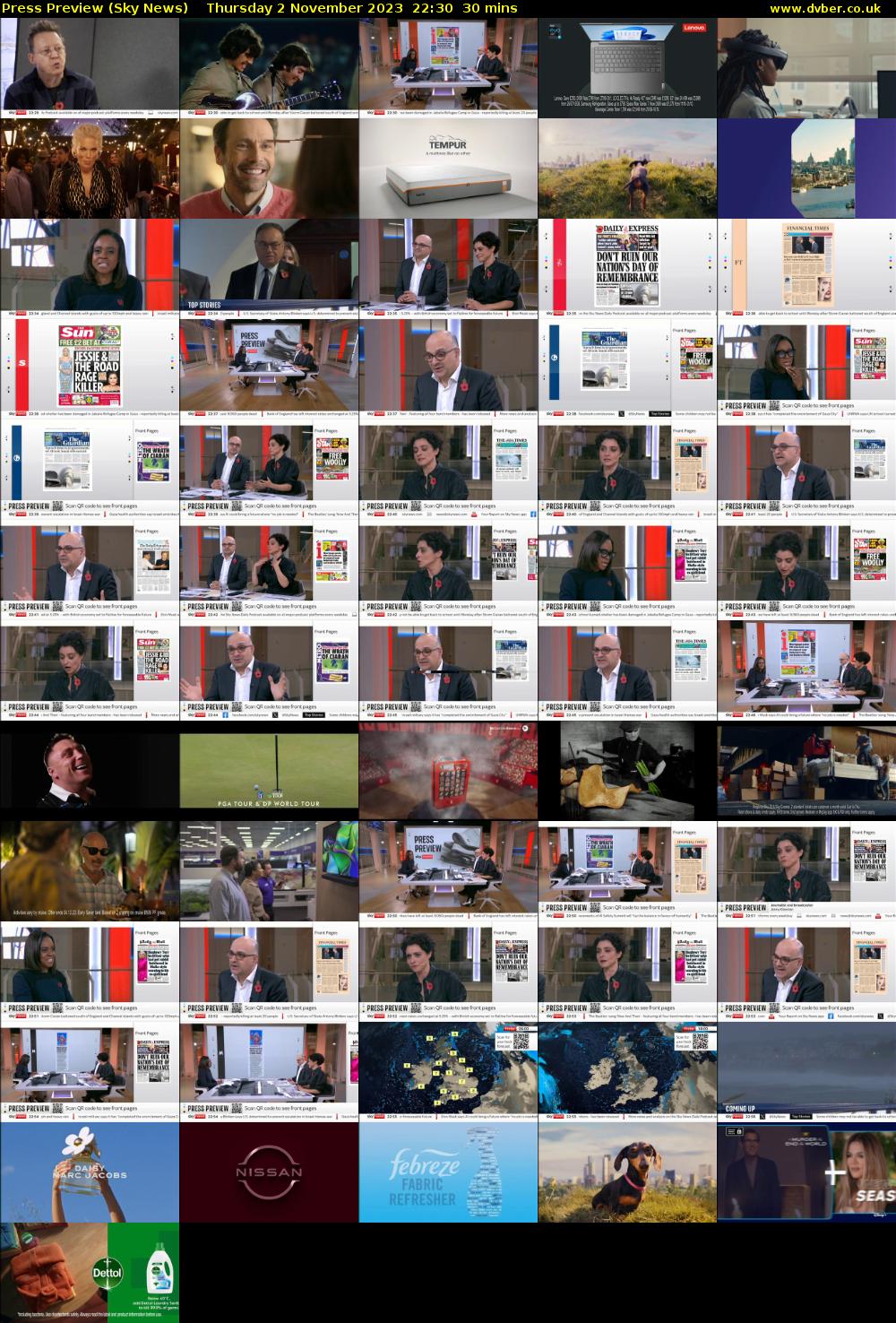 Press Preview (Sky News) Thursday 2 November 2023 22:30 - 23:00