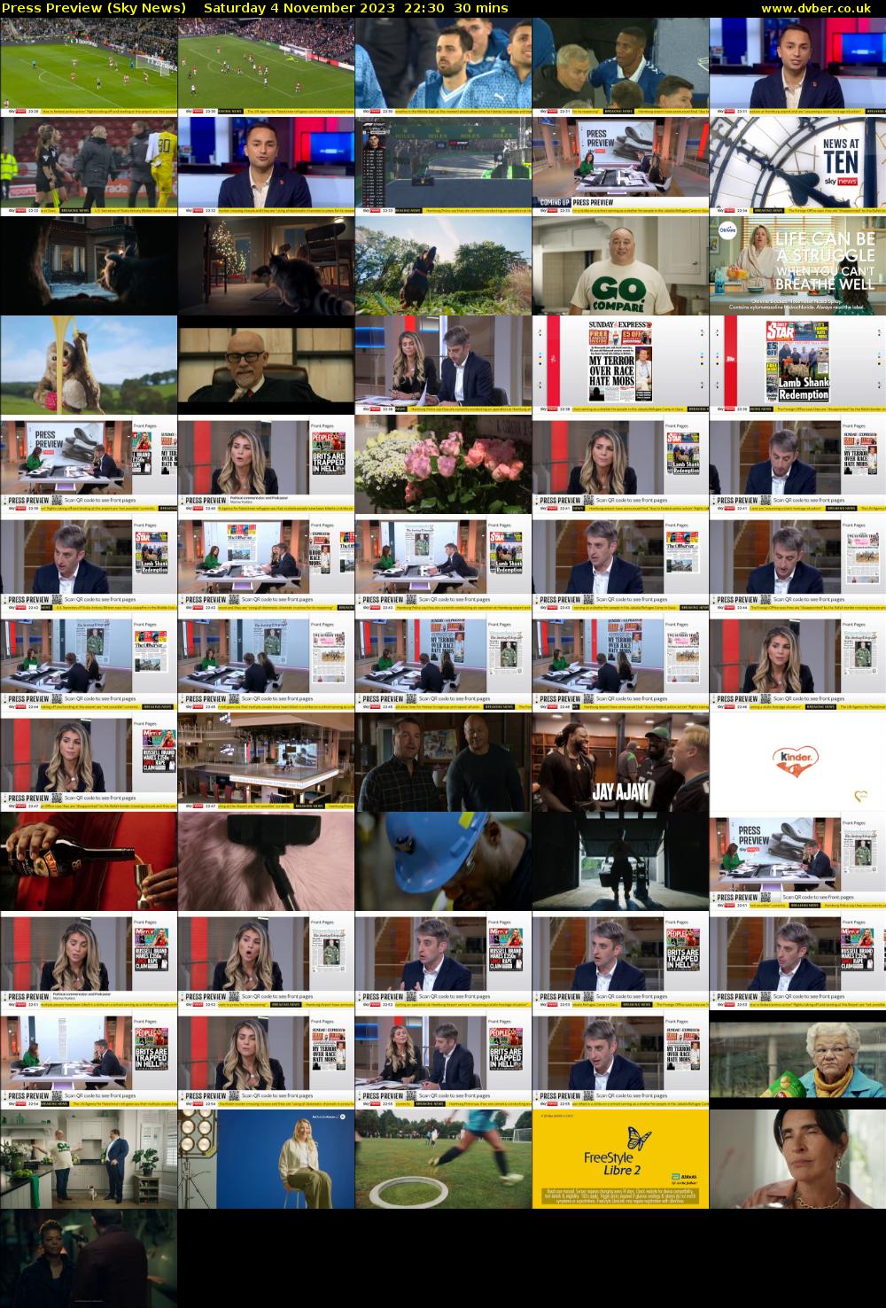 Press Preview (Sky News) Saturday 4 November 2023 22:30 - 23:00