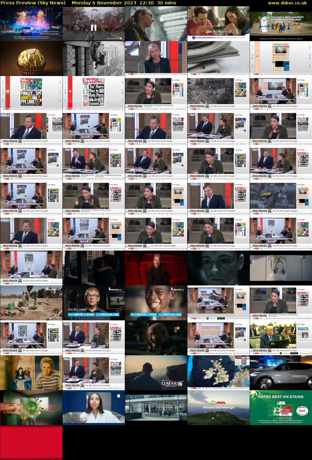 Press Preview (Sky News) Monday 6 November 2023 22:30 - 23:00