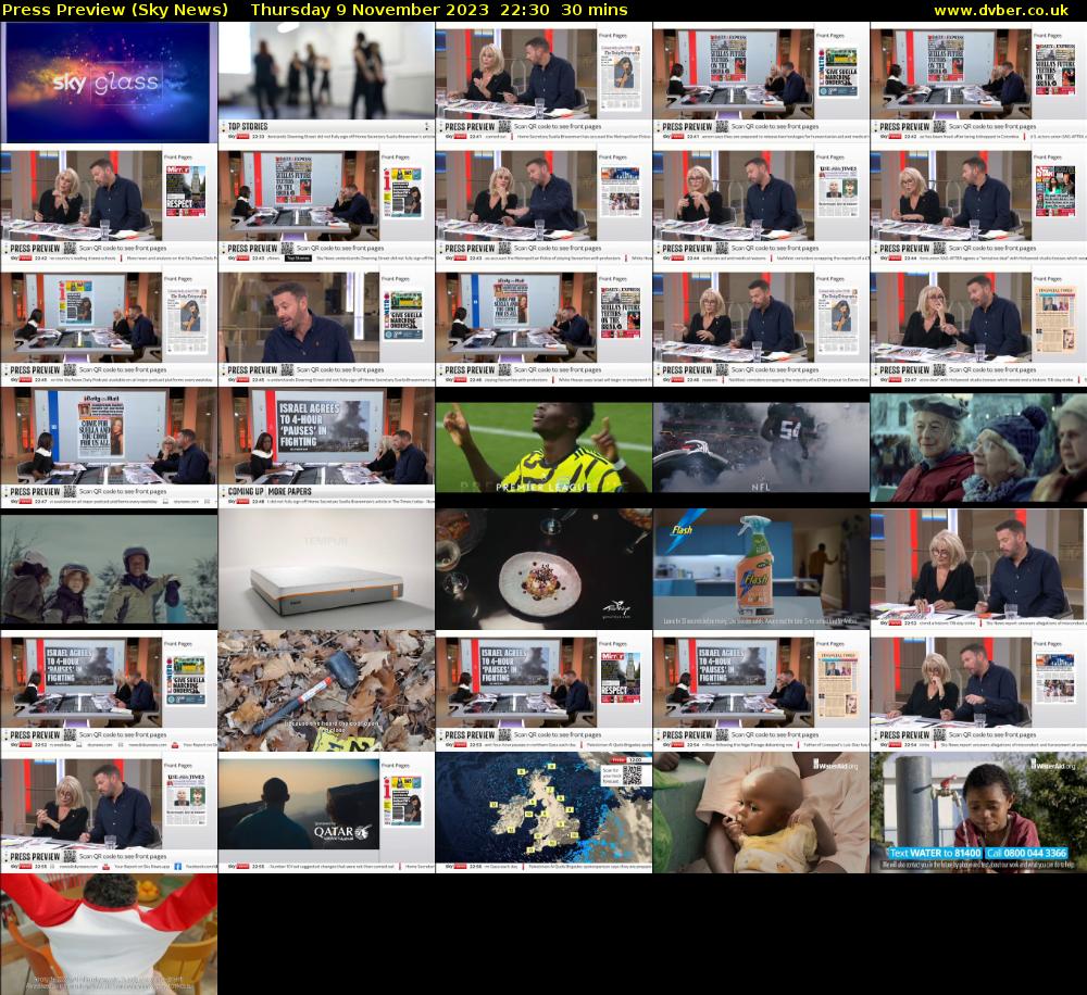 Press Preview (Sky News) Thursday 9 November 2023 22:30 - 23:00