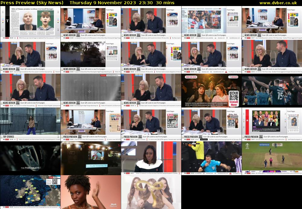 Press Preview (Sky News) Thursday 9 November 2023 23:30 - 00:00