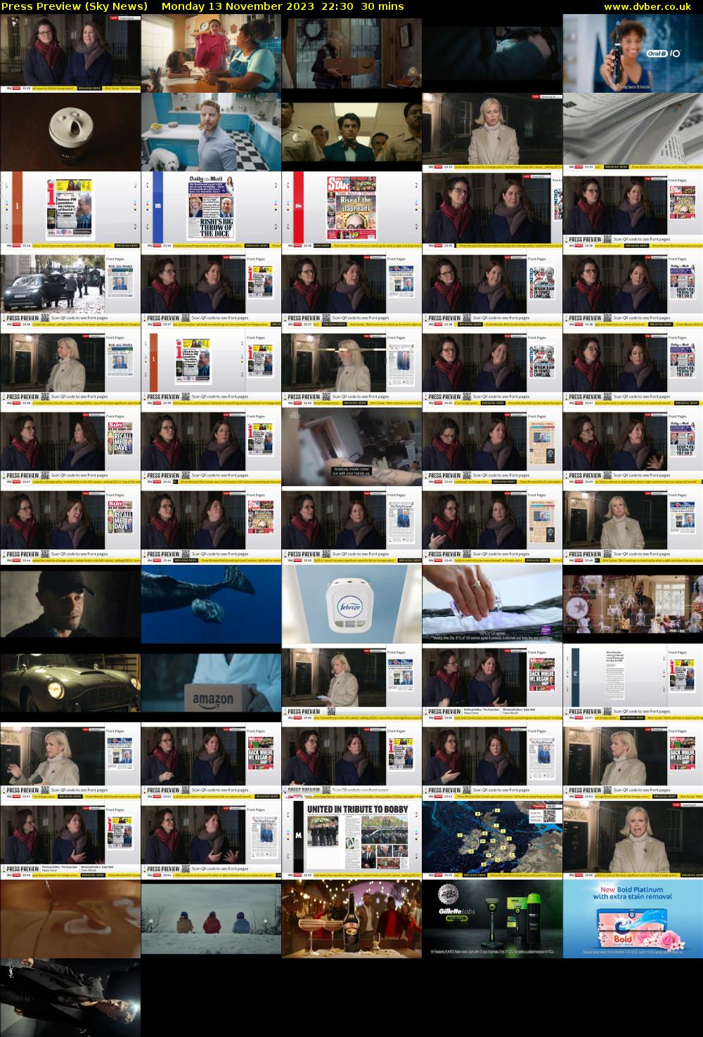 Press Preview (Sky News) Monday 13 November 2023 22:30 - 23:00