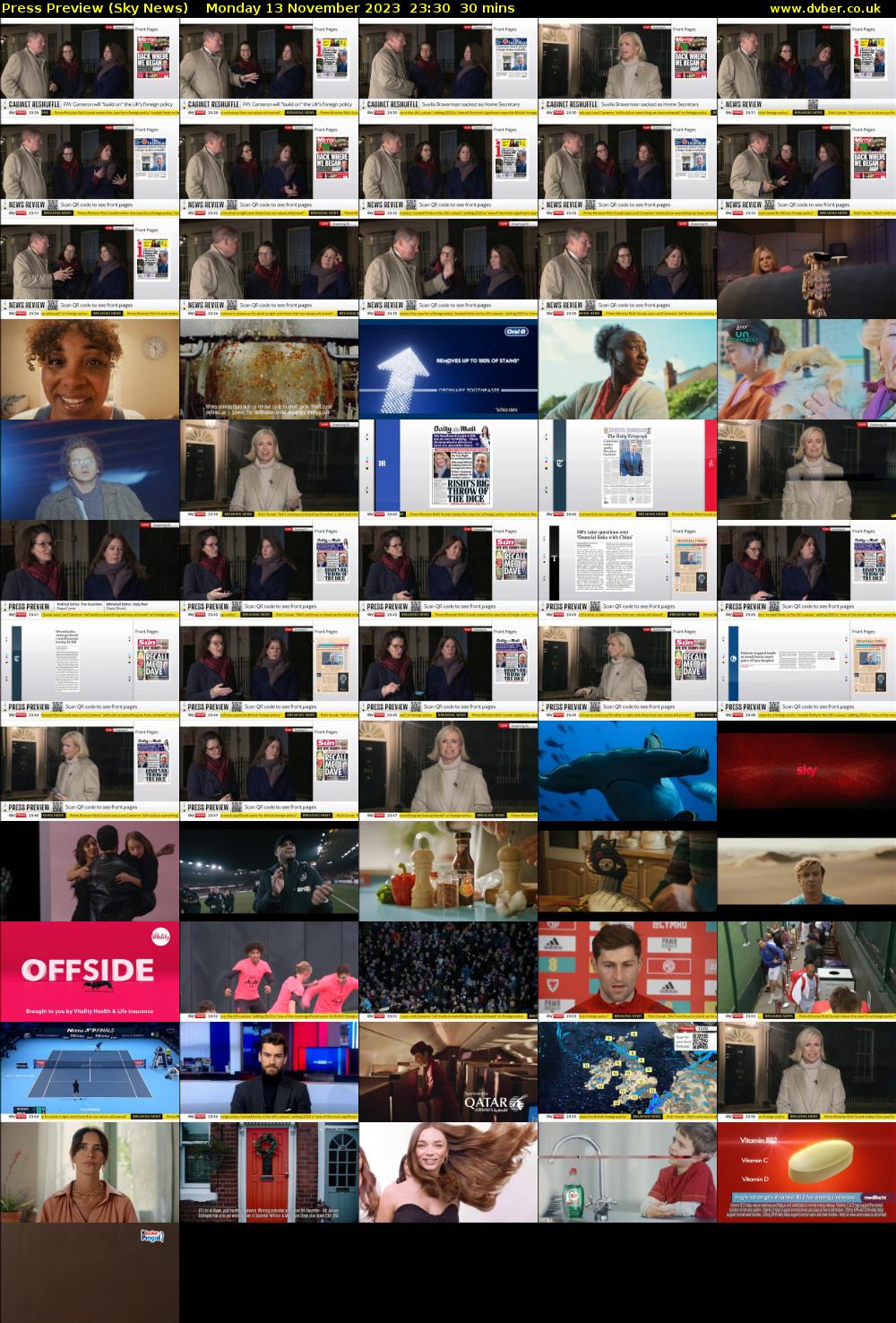 Press Preview (Sky News) Monday 13 November 2023 23:30 - 00:00