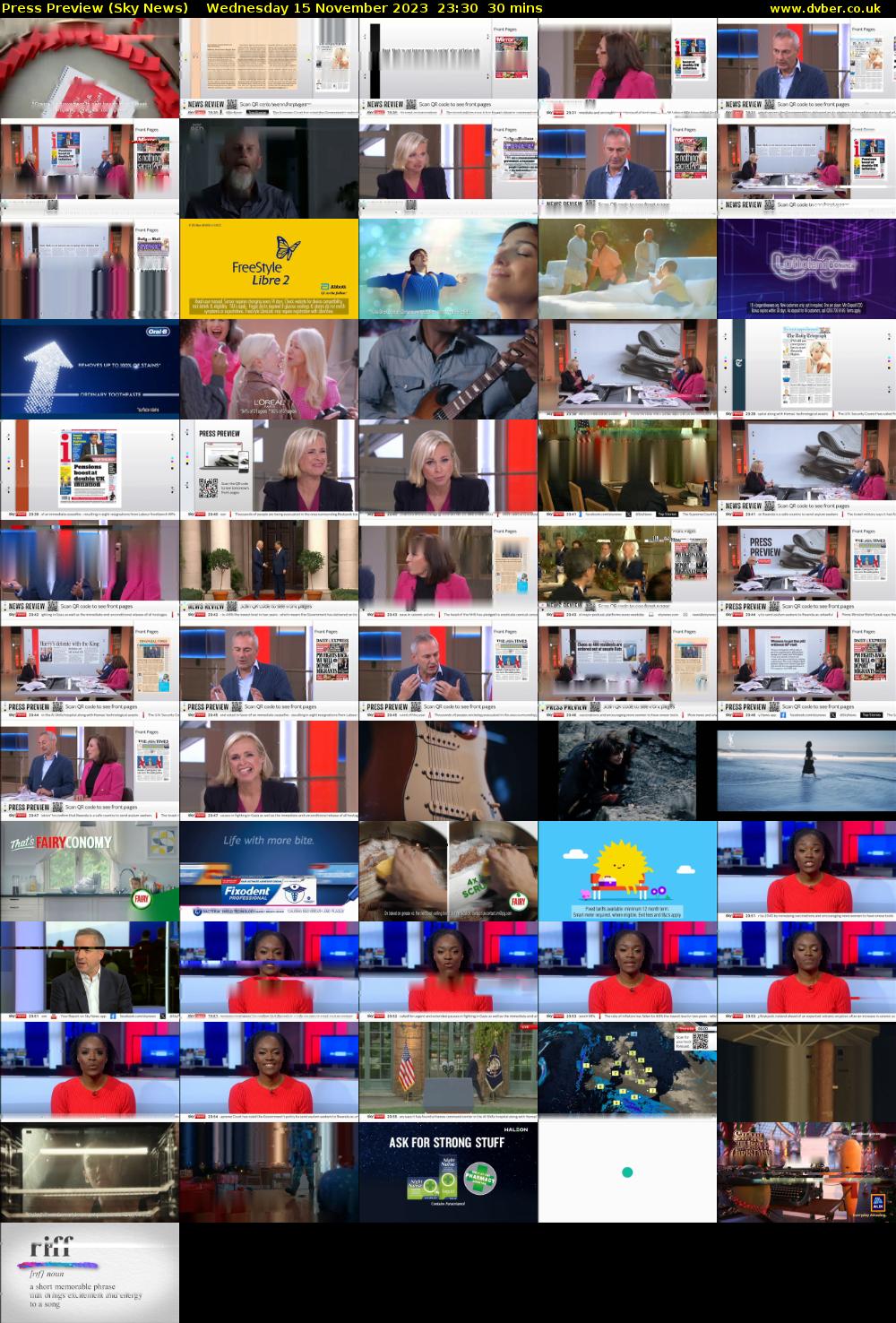 Press Preview (Sky News) Wednesday 15 November 2023 23:30 - 00:00