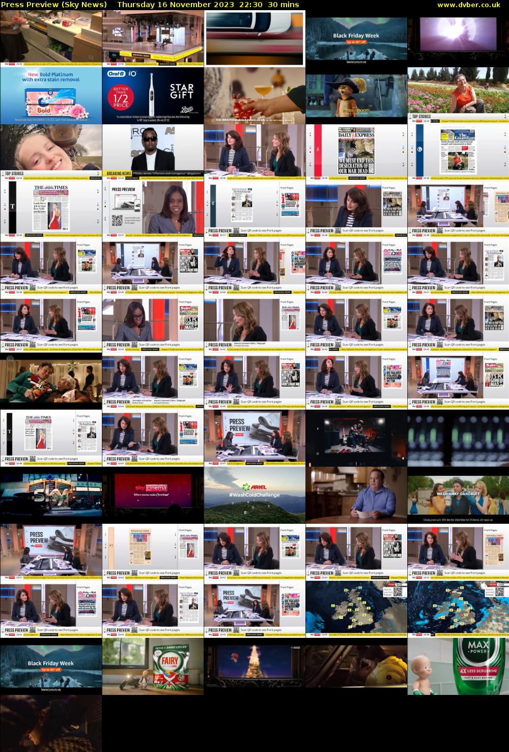 Press Preview (Sky News) Thursday 16 November 2023 22:30 - 23:00