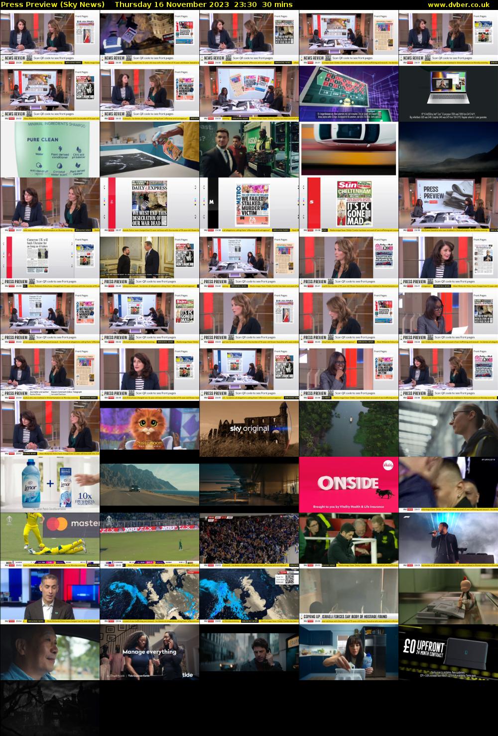 Press Preview (Sky News) Thursday 16 November 2023 23:30 - 00:00